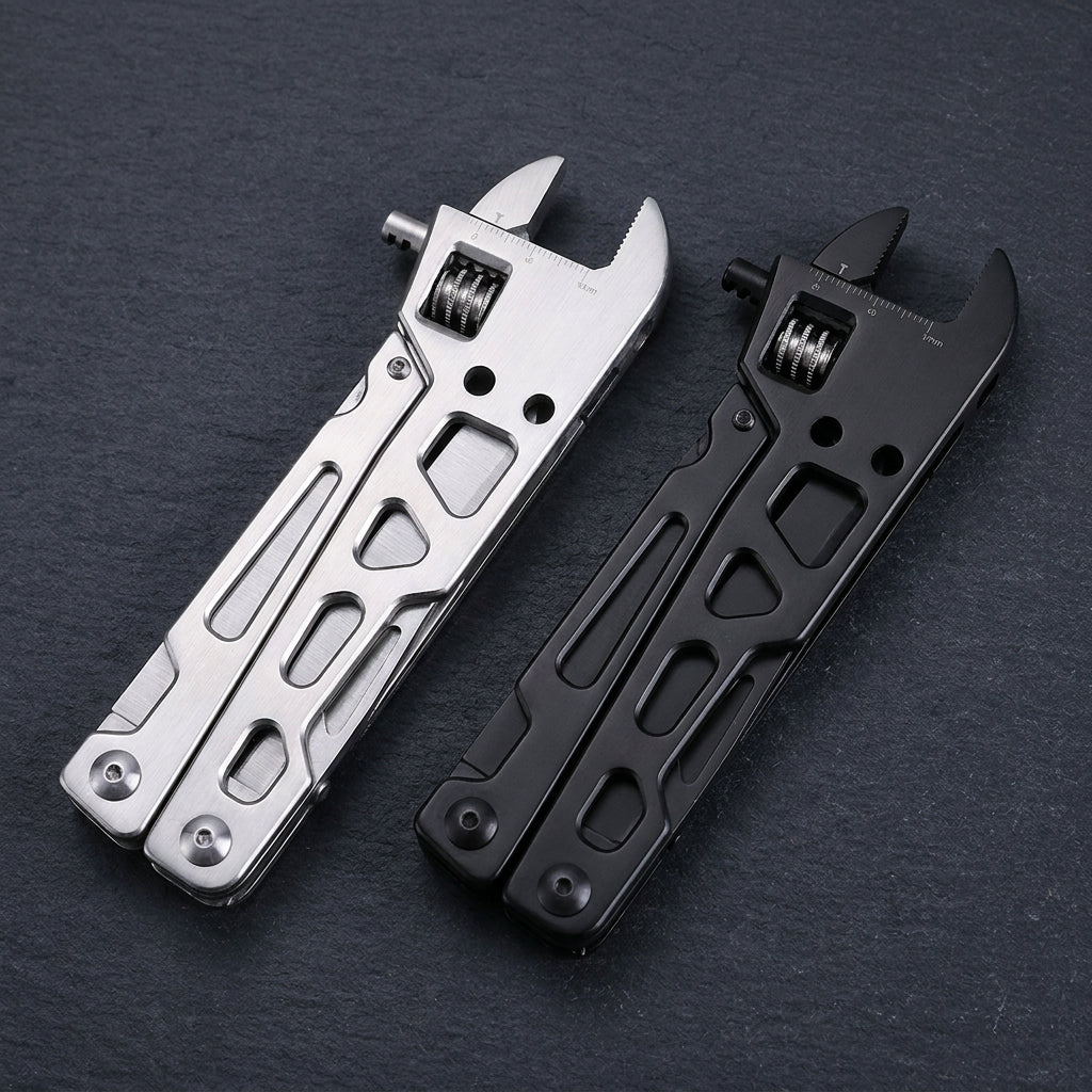 9-in-1 Stainless Steel Multi-Tool with Adjustable Wrench