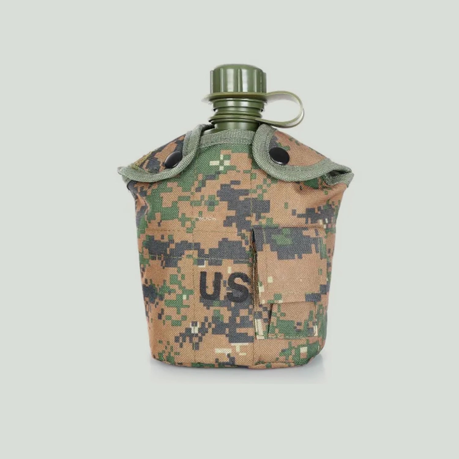Cantil Militar de 1L com Caneca de Alumínio e Bolsa Térmica