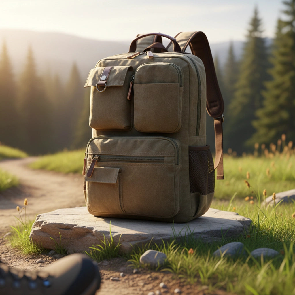 Reinforced Canvas Backpack 35L — Ideal for 72h Emergency Kit and Daily Use