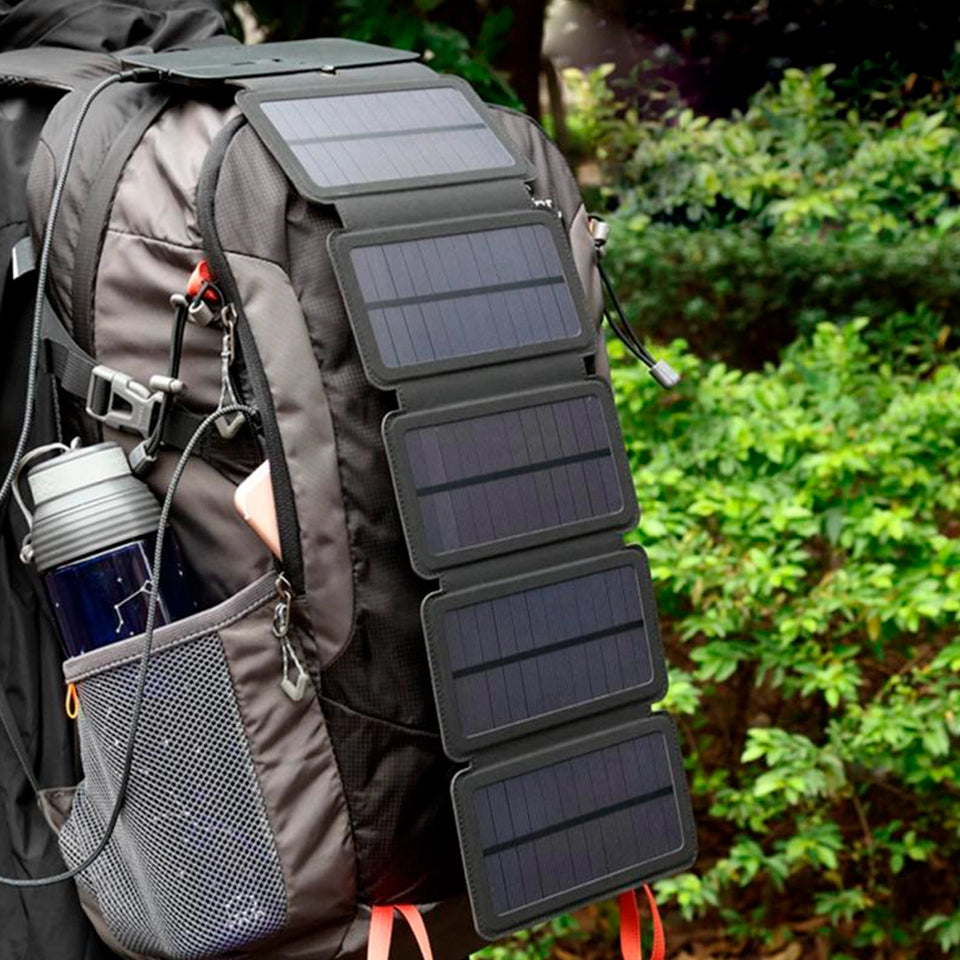 12000mAh Wireless Solar Power Bank with up to 6 Solar Panels