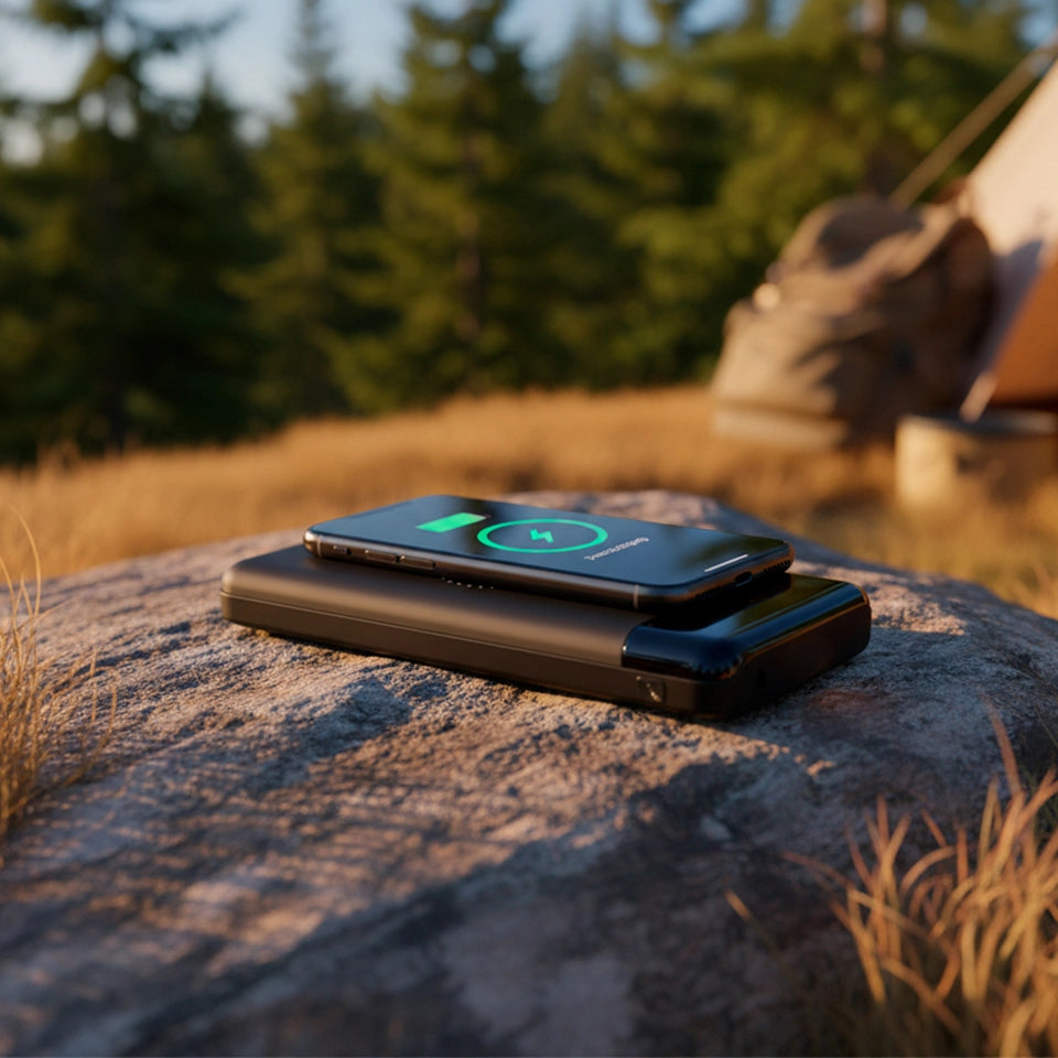 12000mAh Wireless Solar Power Bank with up to 6 Solar Panels