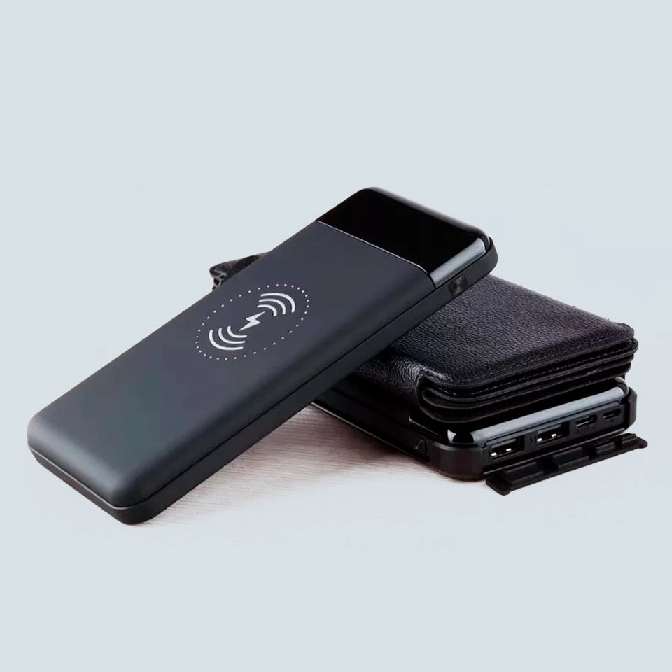 12000mAh Wireless Solar Power Bank with up to 6 Solar Panels