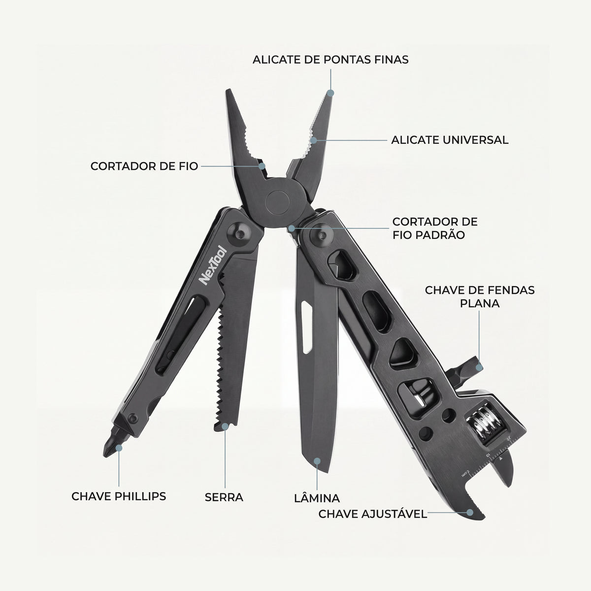 9-in-1 Stainless Steel Multi-Tool with Adjustable Wrench